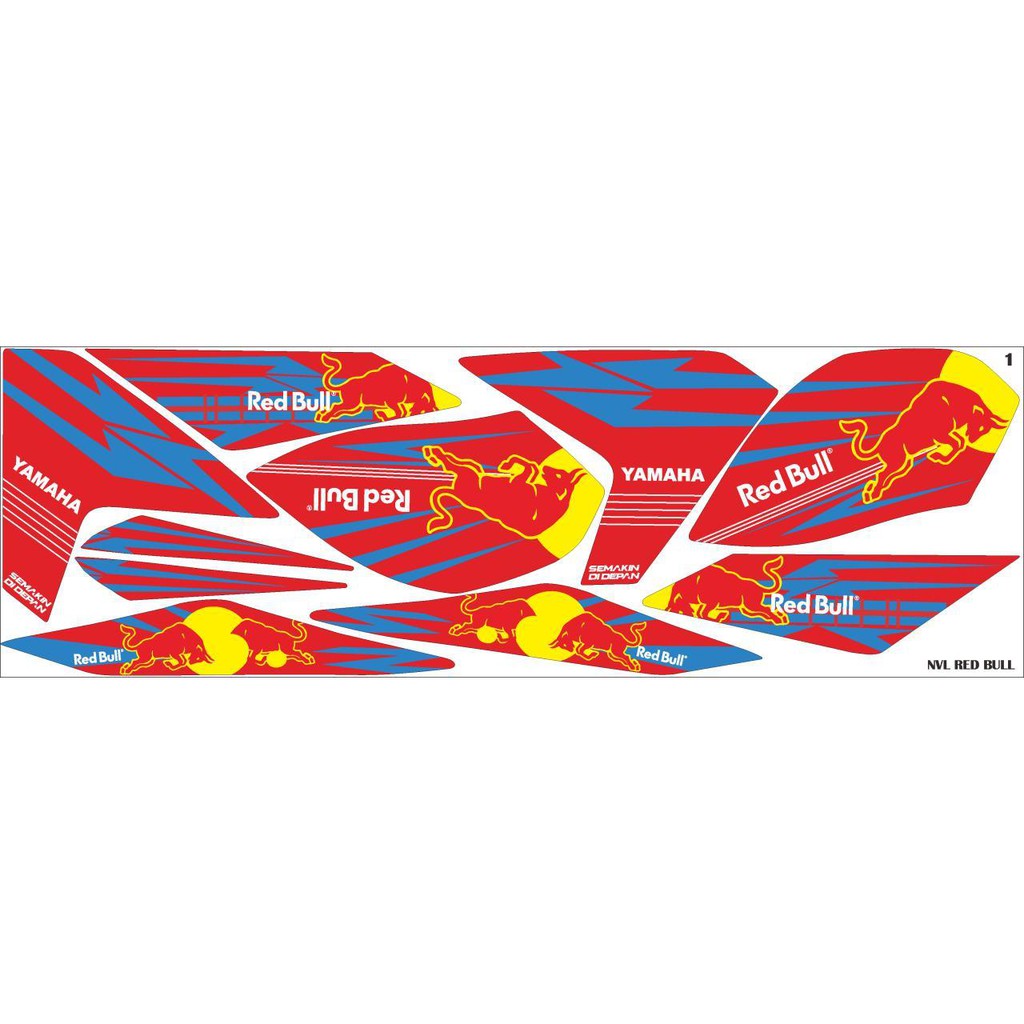 striping stiker decal new vixion lightning nvl redbull