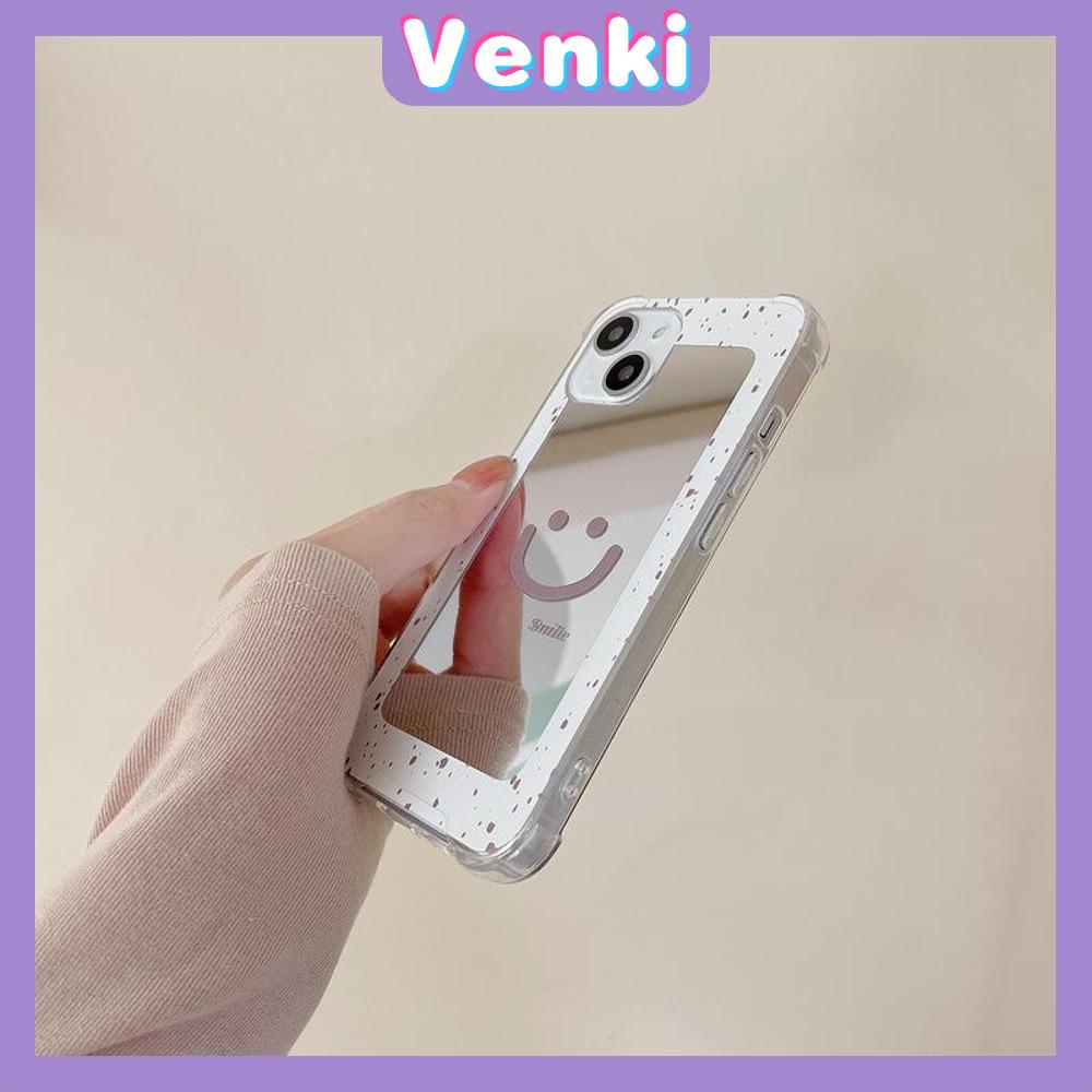 iPhone Case Luxury Acrylic Mirror Airbag Shockproof Protection Camera Smiley Cute Simple Compatible For iPhone 11 Pro Max 13 Pro Max 12 Pro Max 7Plus XS Max