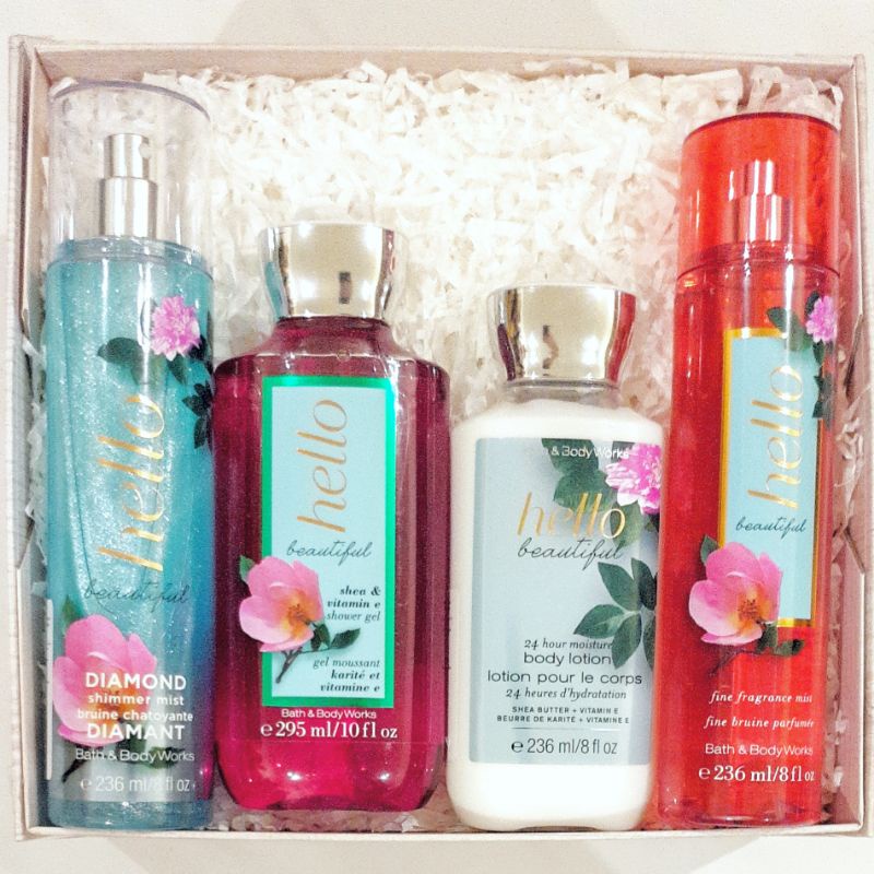 BBW HELLO BEAUTIFUL GIFT SET PAKET BATH &amp; BODY WORKS