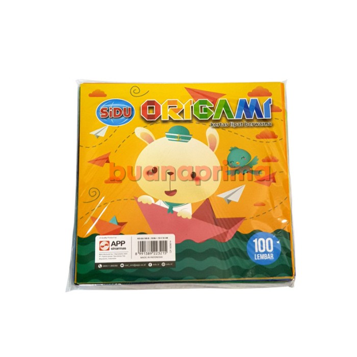 

HOT SALE!!! Origami Sidu 16 x 16 cm isi 100 Lbr Kertas Lipat Berwarna Sinar Dunia