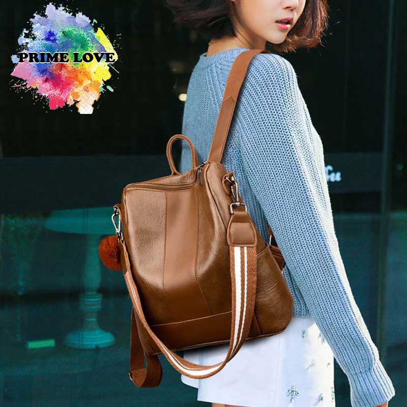 Tas Punggung Ransel Wanita Simple Polos Tas Shoulder Bag Gendong Wanita Fashion Elegan - TW1842