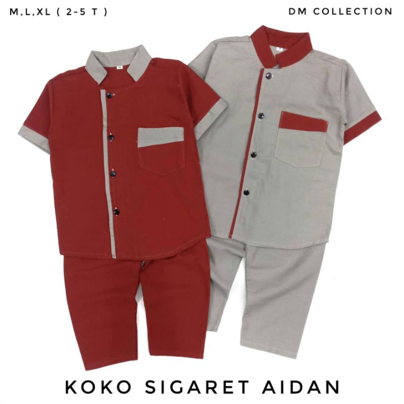 Set Koko AIDAN KIDS 2-5 Tahun Setelan Koko Anak Sigaret OSK