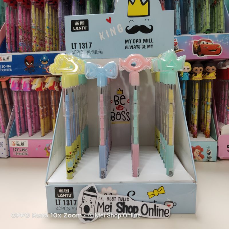 

GROSIR Pensil Lantu Candy Crown Kecrik2 isi 40 pcs