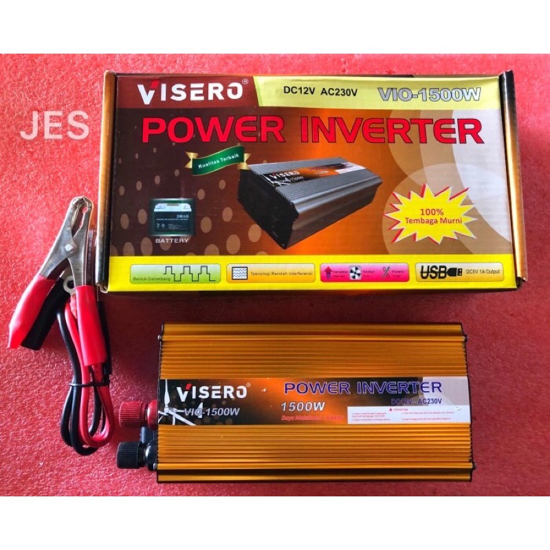 Power Inverter Visero DC 12V To AC 230V 1500W