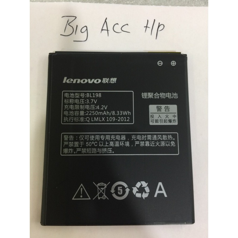 Baterai-Batere-Original Lenovo BL198 / A850 / S920 / S880