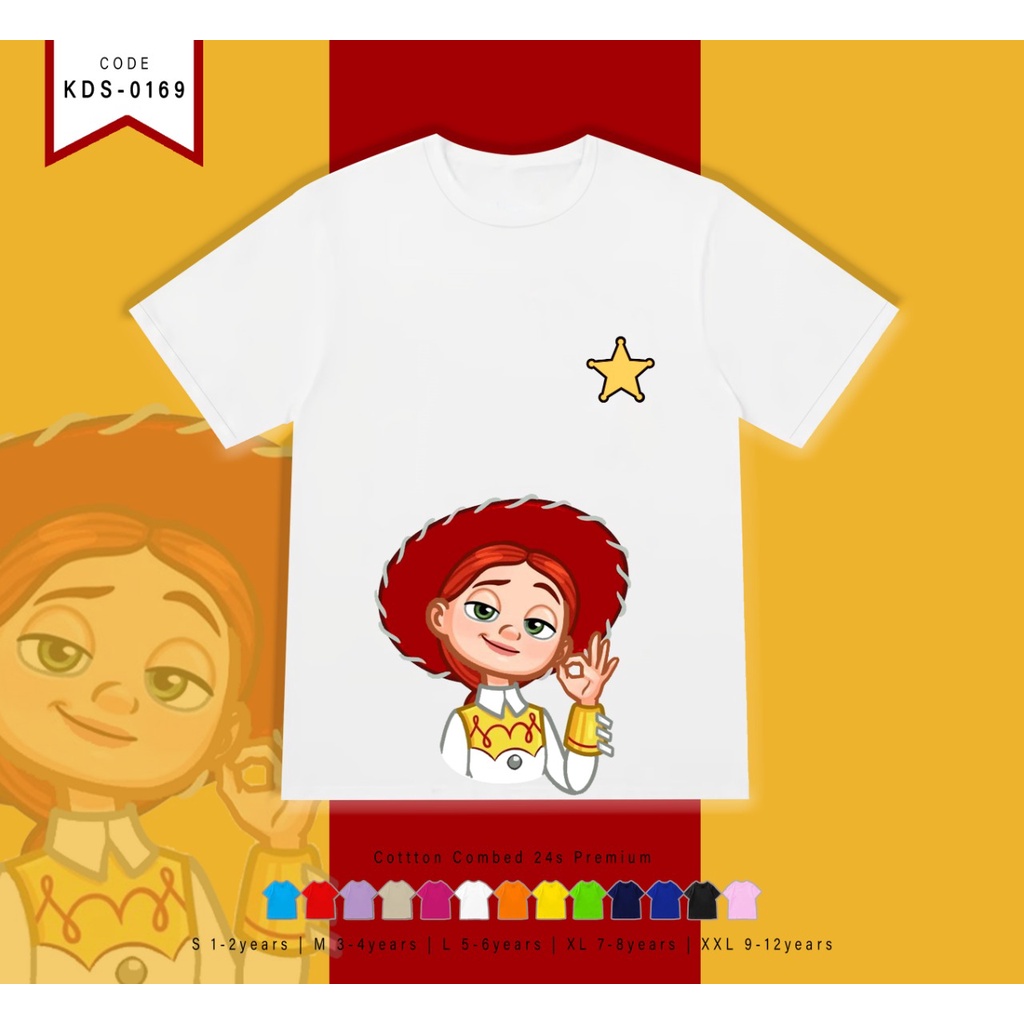 T-SHIRT / KAOS ANAK-ANAK TERMURAH BERGAMBAR TY JESSIE - TERIMA CUSTOM KAOS KELUARGA