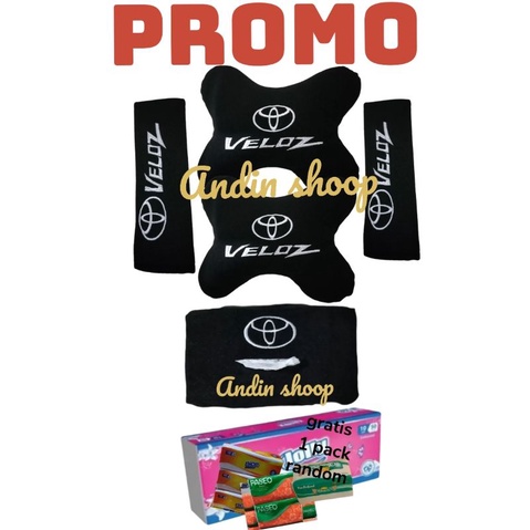 BANTAL MOBIL TOYOTA VELOZ/SANDARAN KEPALA/AKSESORIS JOK MOBIL/BANTAL LEHER/PENYANGGA LEHER/SANDARAN 
