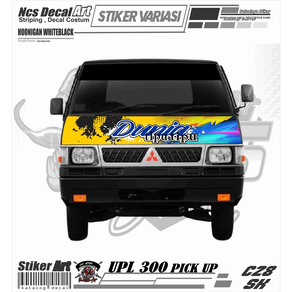 stiker depan L-300 stiker depan mobil / truk / pick up stiker depan variasi all mobil