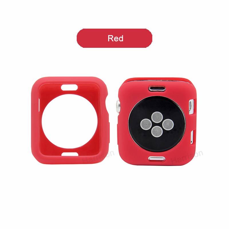 Soft Case Pelindung Bahan Silikon Warna Permen Untuk Apple Watch 3 2 1 42mm 38mm 4 5 6 Se 44mm 40mm Bumper