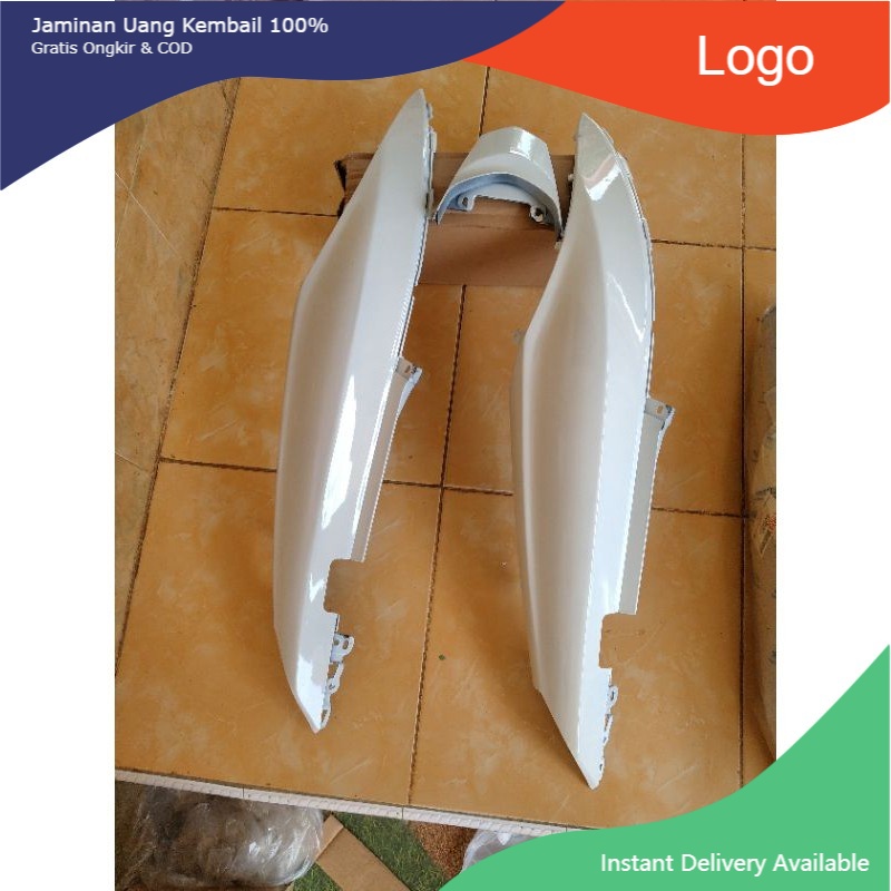 kaper body kiri, kanan + tutup body motor yamaha mio j warna putih