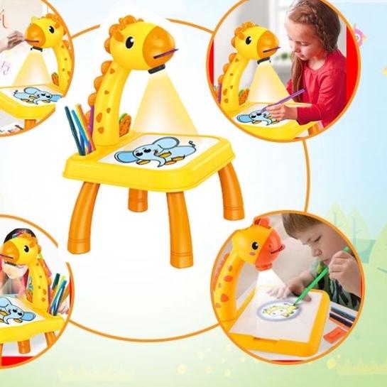 

➶ SPEEDS Meja Gambar Anak Proyektor Meja Belajar Proyektor Anak 025-3 - Kuning ♠