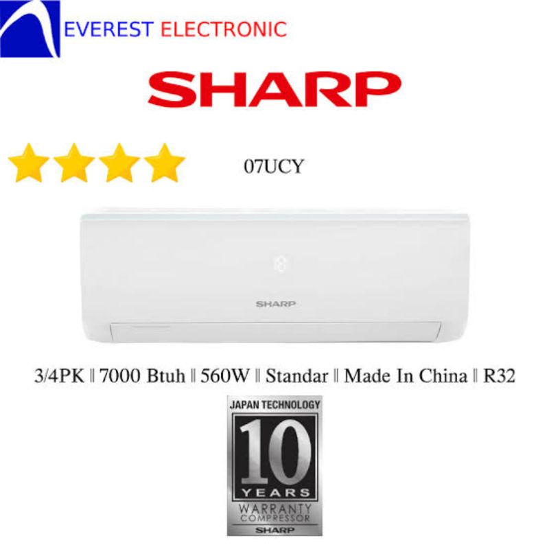 AC Sharp 3/4 PK AH 7UCY (Unit Only)