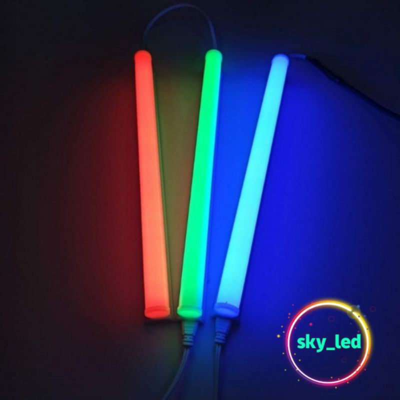 lampu tl neon t5  led 10w 60cm tube warna warni /super murah