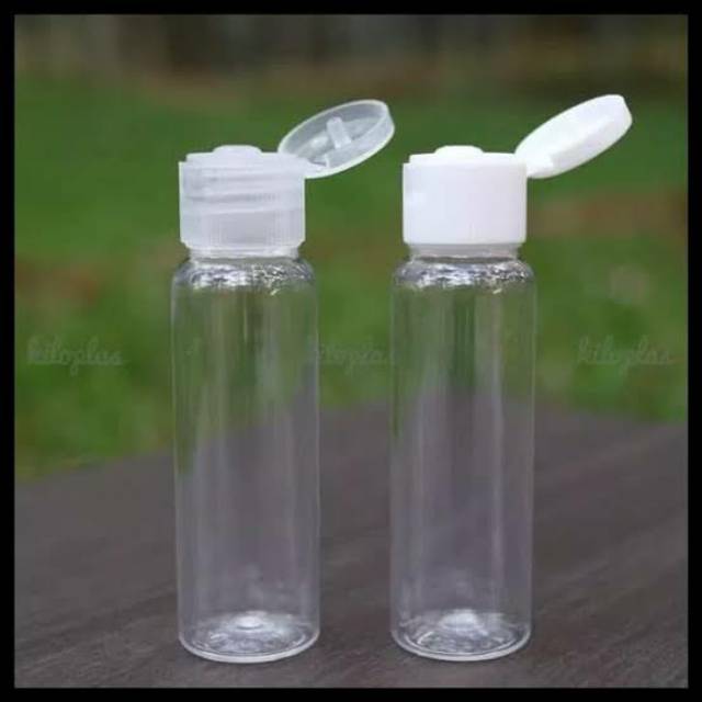 Botol 20ml Fliptop Bening PET | wadah kosong handsanitizer gel sabun parfum toner serum