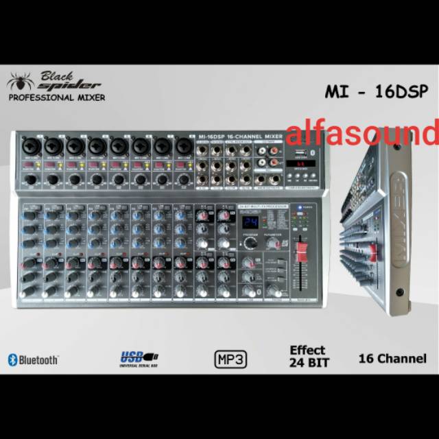 MIXER BLACK SPIDER MI-16DSP MI16DSP