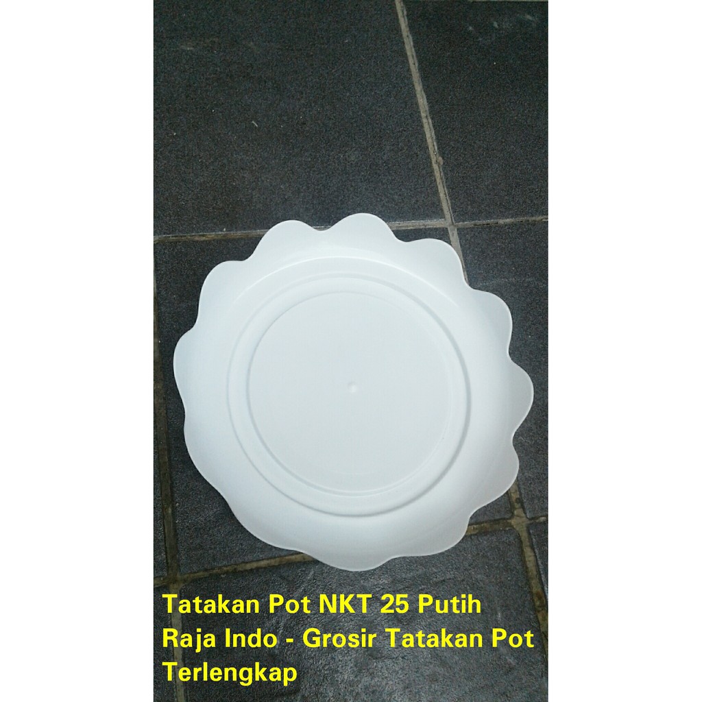 Tatakan Pot Tray 25 Nkt / Alas Mawar 25 Putih Tatakan Alas Pot 25 Putih Utk Pot Pirus Tawon 24 27