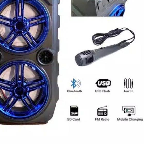 ➣ SPEAKER KARAOKE BLUETOOTH SX-Y2006 SX-2006 BONUS MIC MICROPHONE ✹