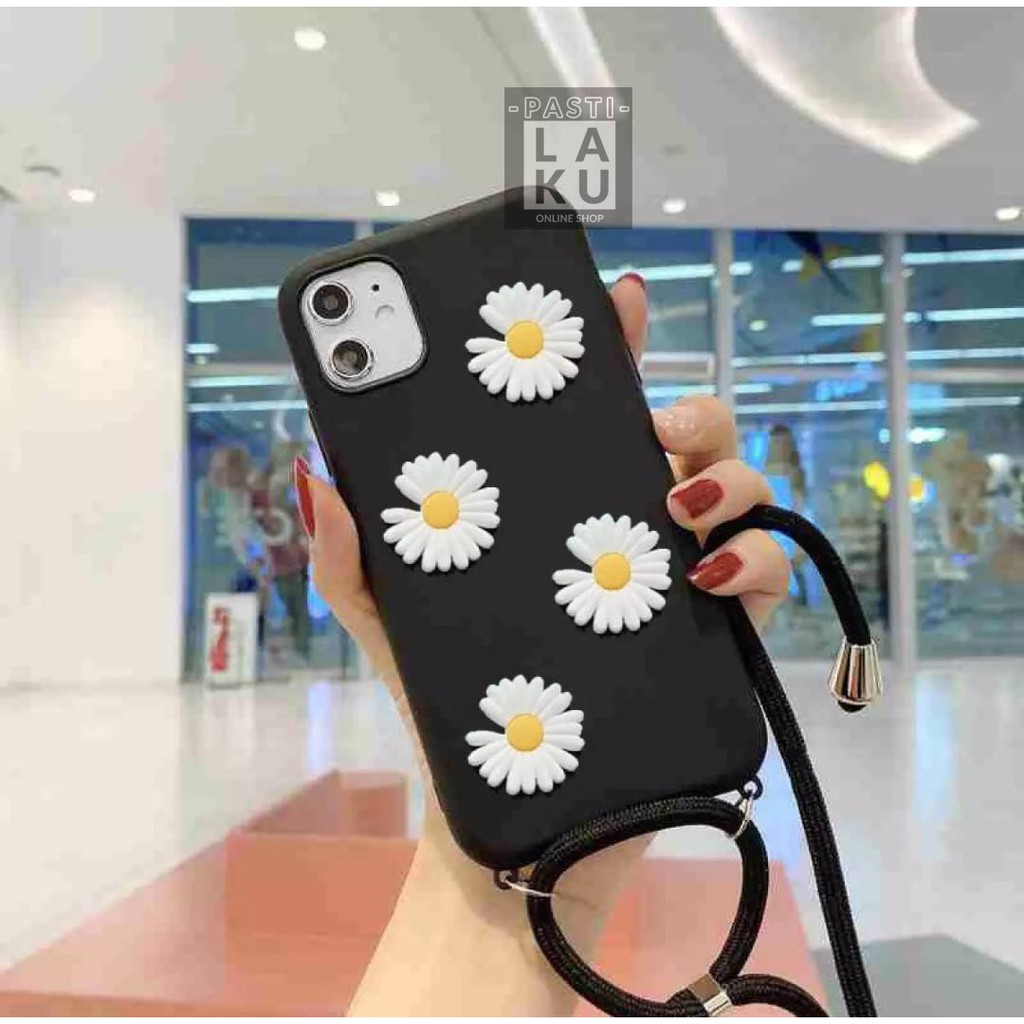 Slingcase Tali Bunga Hp Infinix Smart 4 5 Hot 9 9 Play Note 8 Case Hp - Cassing Bunga - Case Tali