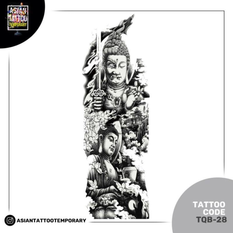 TATTO BUDHA/TATO TEMPORER/TATTO TEMPORER/TATO KULIT/TATO ANTI AIR/TATTO BISA HILANG/FULL TANGAN