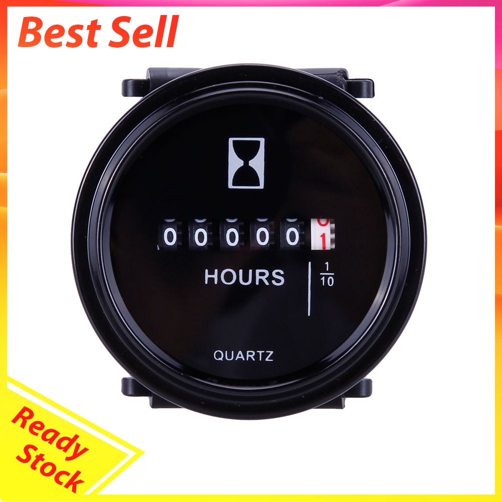 12v 24v 36v Hour Meter for Marine Boat Engine  2&quot; Round Waterproof Gauge