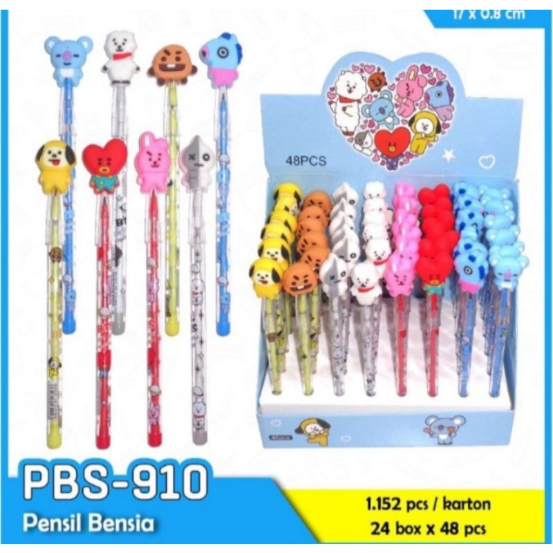 

0PENSIL SUSUN BT21 / PENSIL SUSUN BENSIA MOTIF BTS KD23