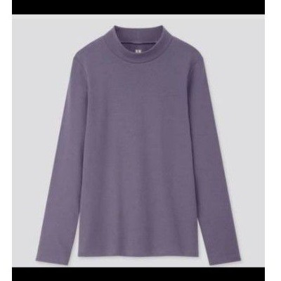UNIQLO ORI ASLI SALE 80% FREE JASTIP Blouse Lengan Panjang Polos Spandex Wanita Round Neck Crew Neck