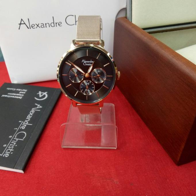 jam tangan analog wanita alexandre christie ac 2874 BF st stell barang ada