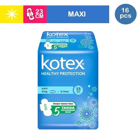 Kotex Maxi Wing Healthy Protection / Pembalut Sayap 23cm isi 16 's