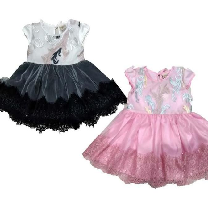 Baju Bayi Perempuan Dres Gaun Bayi Victoria - M Putih