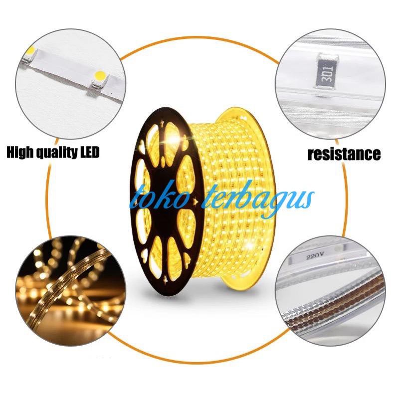 Lampu LED STRIP SELANG SMD 5050 100M 220v 100 M METER OUTDOOR DEKORASI