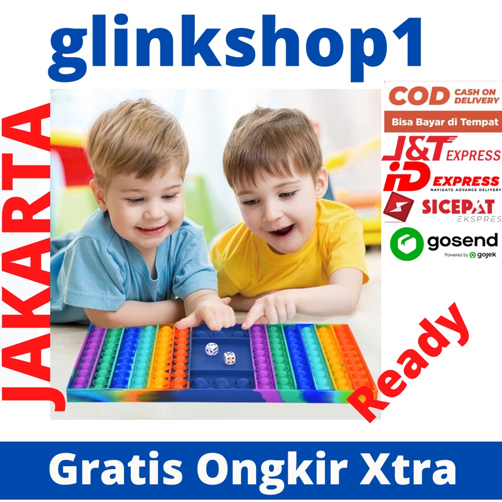 glinkshop1 Pop it Jumbo Catur Chess Board bonus Dadu Termurah Grosir popit pop its COD