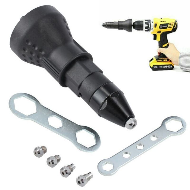 Rivet Gun Adapter Bor Cordless Electric Rivet Gun Drill Auto Riveter