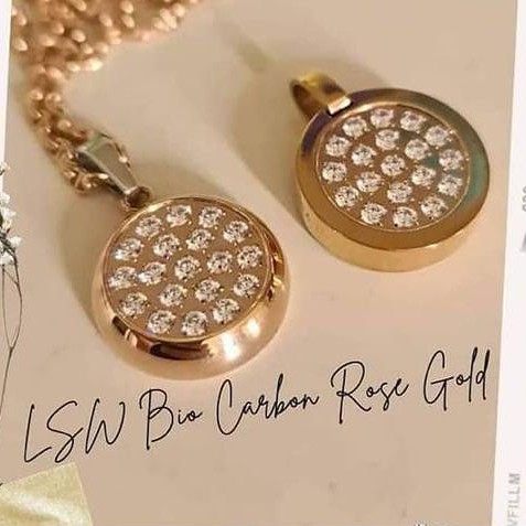 Ready Stock Kalung Kesehatan LSW Biocarbon 2 Rose Gold Original Kalung MCI Ori Terbaru Kalung Keseha