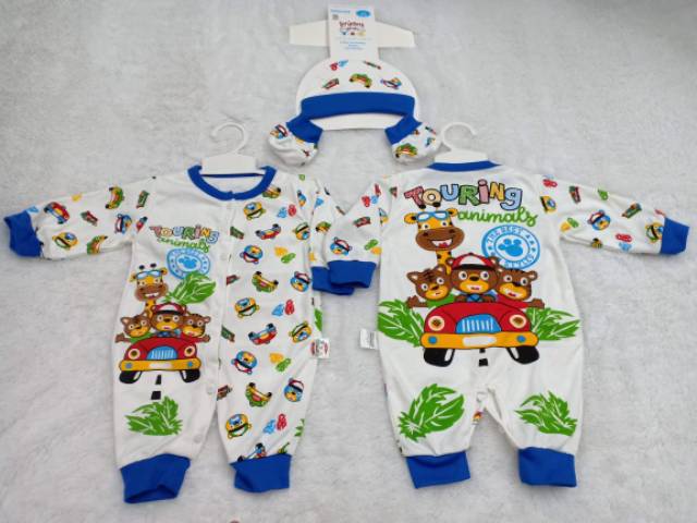 JUMPER SET PANJANGI PUTIH 3 PANK / JUMPER + TOPI + SARUNG KAKI