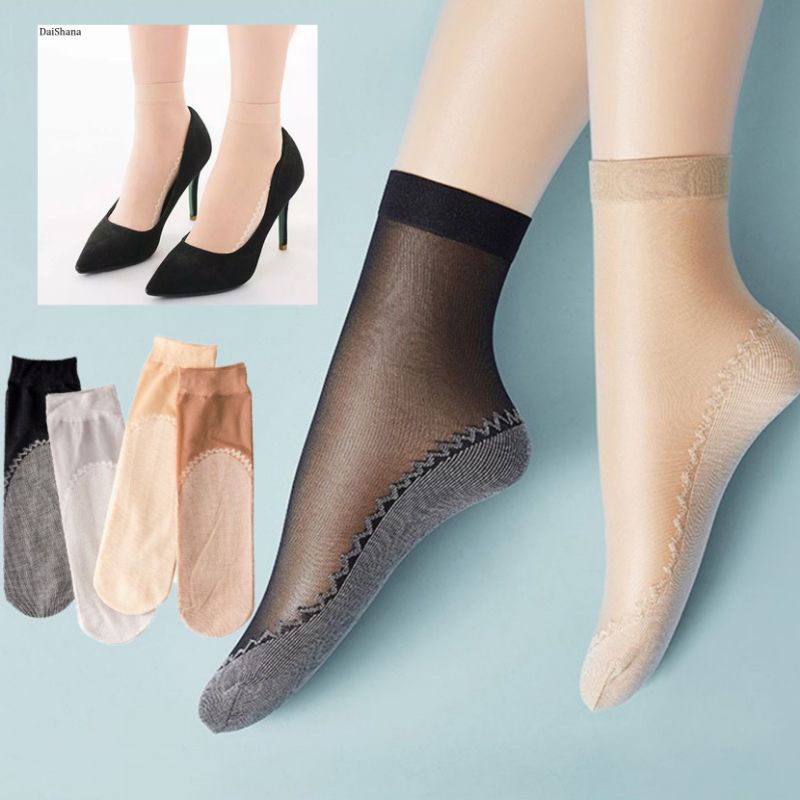 Kaos Kaki Stocking Wanita Dengan Tapak Tebal Anti Licin / Kaus Kaki Stoking Balet Tapak Anti Slip Tr