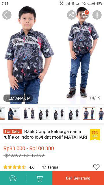 Batik Couple Keluarga Sania Ruffle Ori Ndoro Jowi Dnt Motif Matahari Terbit Abu