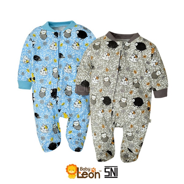 SNI Jumsuit Bayi Kaki Tutup cotton BABY LEON sleepsuit Jumper Bayi Newborn Jumpsuit Panjang Kaki Tutup baju tidur anak piyama bayi baru lahir fashion pakaian bayi perempuan laki laki
