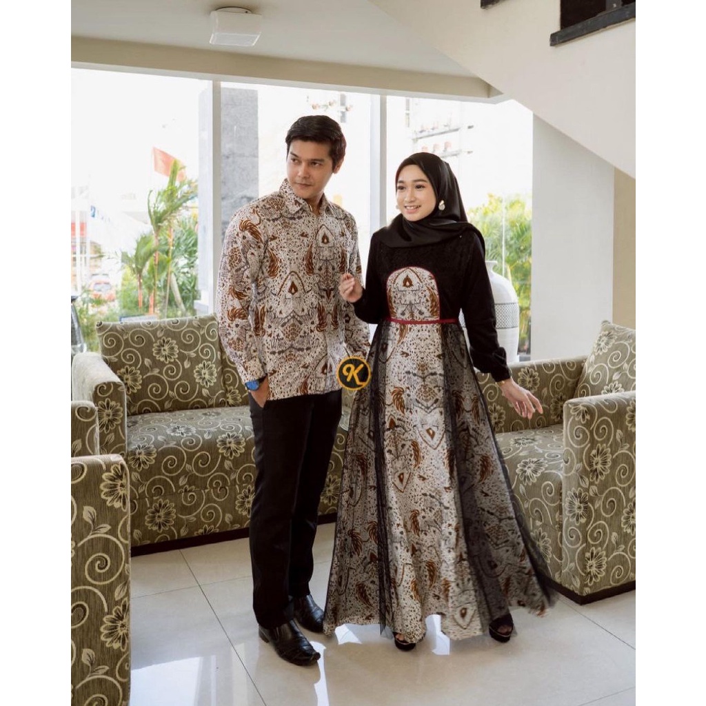 Model baju batik couple kombinasi terbaru 2021