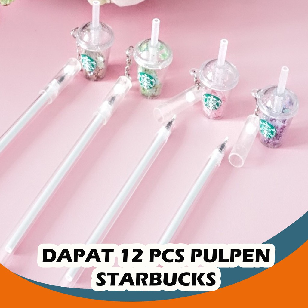 

SELUSIN PEN STARBUCKS ISI 12 PCS PEN BOBA MILK TEA GEL PEN KARAKTER BUBBLE TEA MURAH