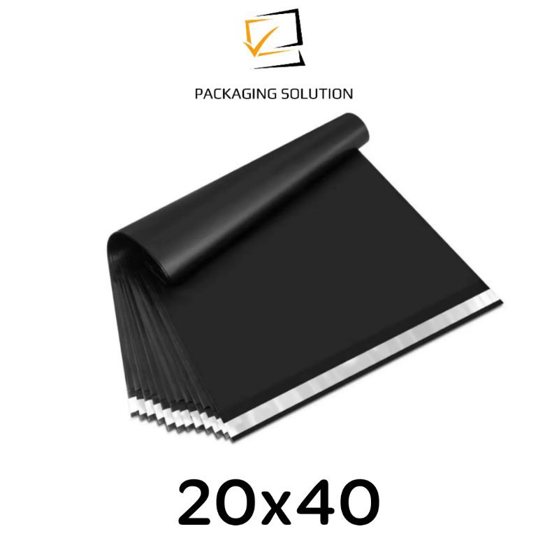 Plastik Polymailer Hitam 20x40