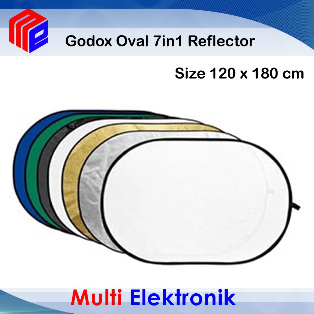 Reflektor 7 In 1 Collapsible Oval Reflector Size 120x180cm