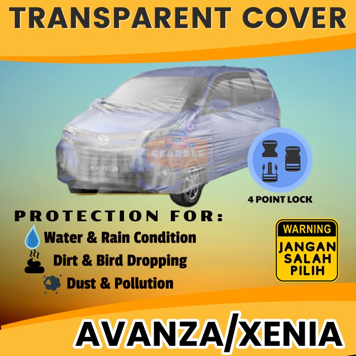 Sarung Body Cover Plastik Transparan Avanza Xenia Mantel Penutup Selimut Pelindung Plastik Transpara