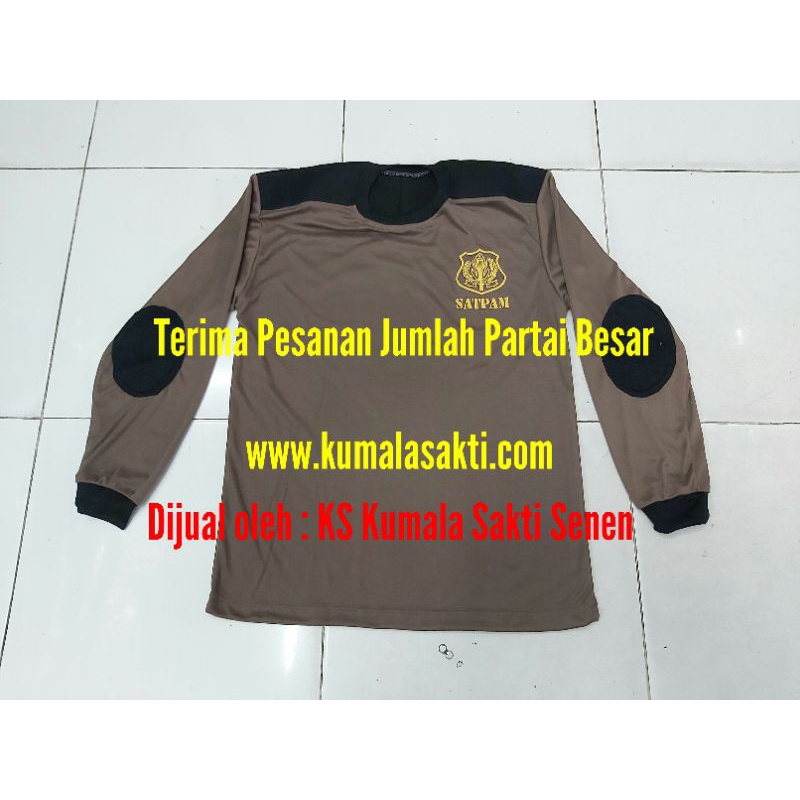 Kaos Satpam Coklat Bantal Hitam Security Kuning |Topi Satpam|Rompi Satpam|Pangkat Satpam|Sabuk Satpam Security|Kopel Satpam Security