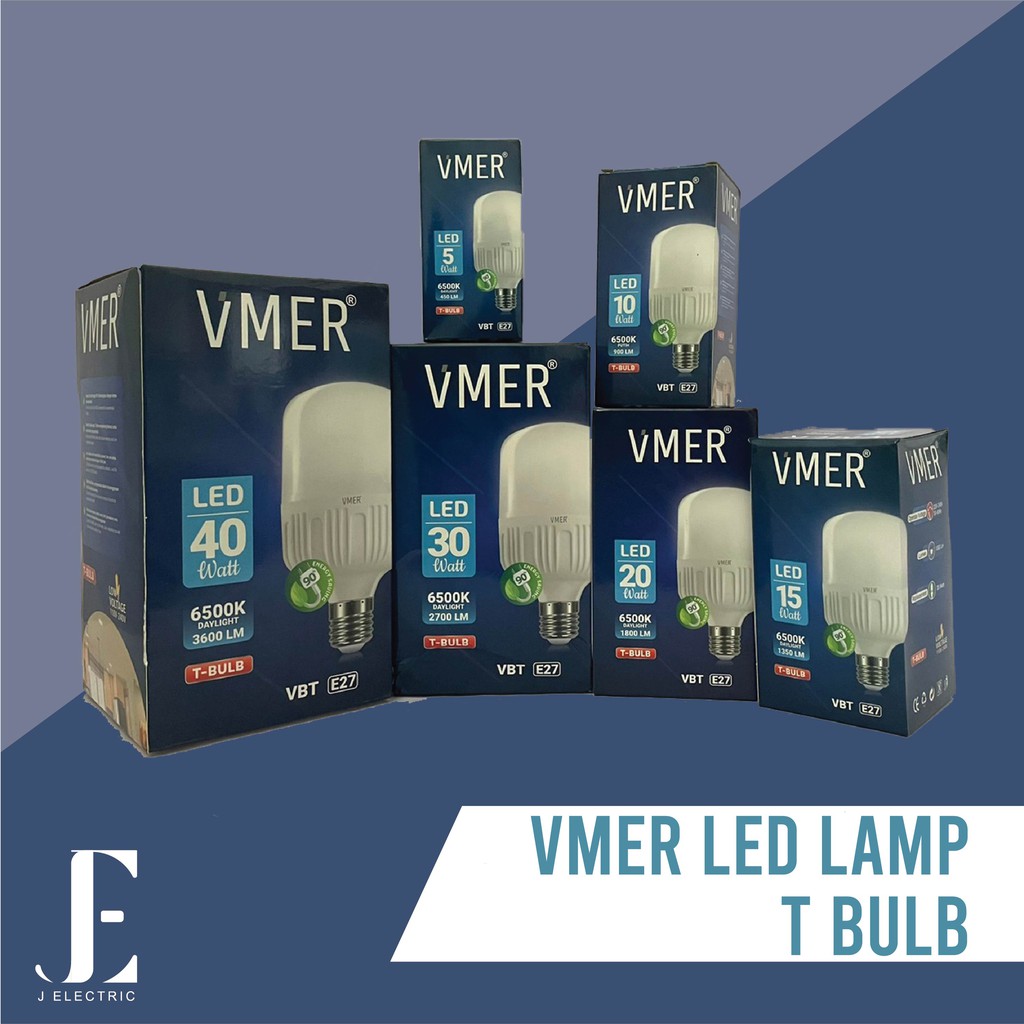 Lampu LED VMER – T BULB | 5 Watt - 40 Watt