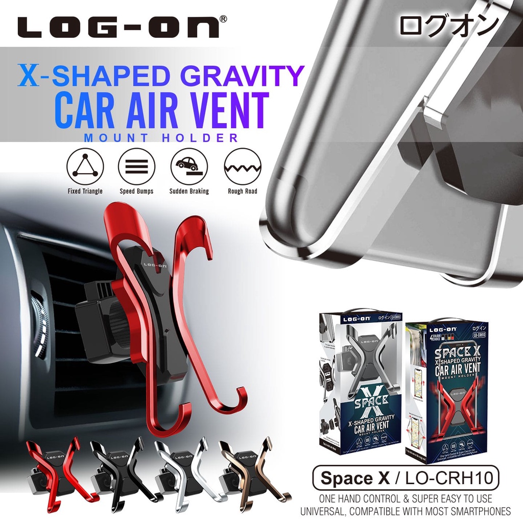 MINIGO NEW CAR HOLDER LOGON SPACE-X LO CRH-10 HOT SALE HOLDER MOBIL DI AC AIR VENT MOBIL