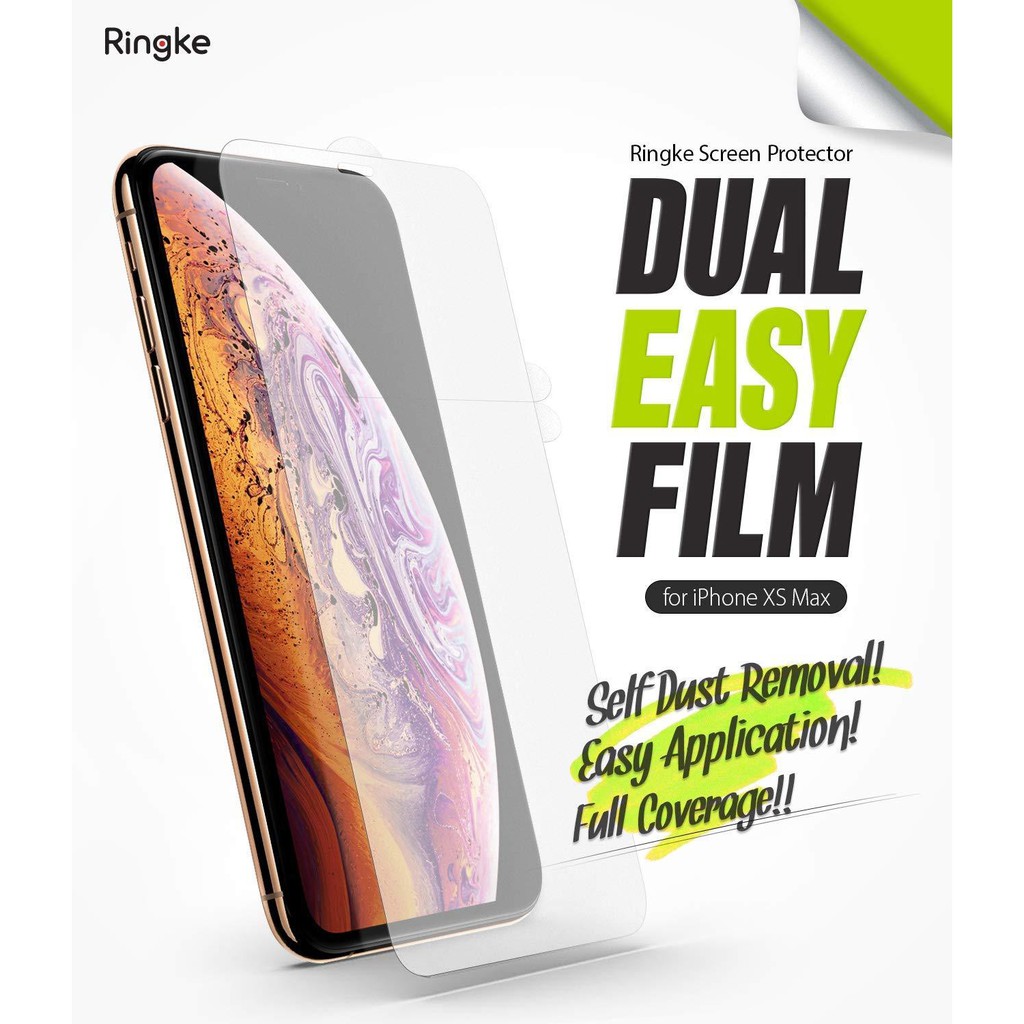 Ringke Dual Easy Full Coverage Screen Protector Iphone XS Max (2 pack)