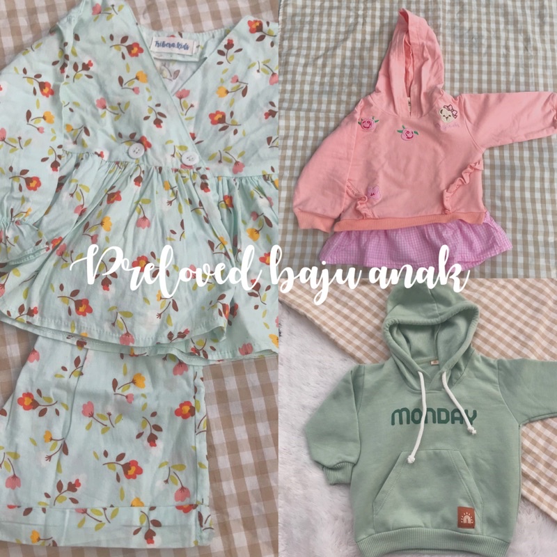 Preloved baju anak/Hoodie anak/jaket anak/one set anak/dress anak preloved