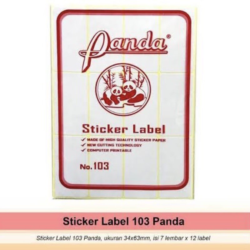 sticker label harga panda sticker label nama stiker nama stiker harga perball 25 set grosir112/103