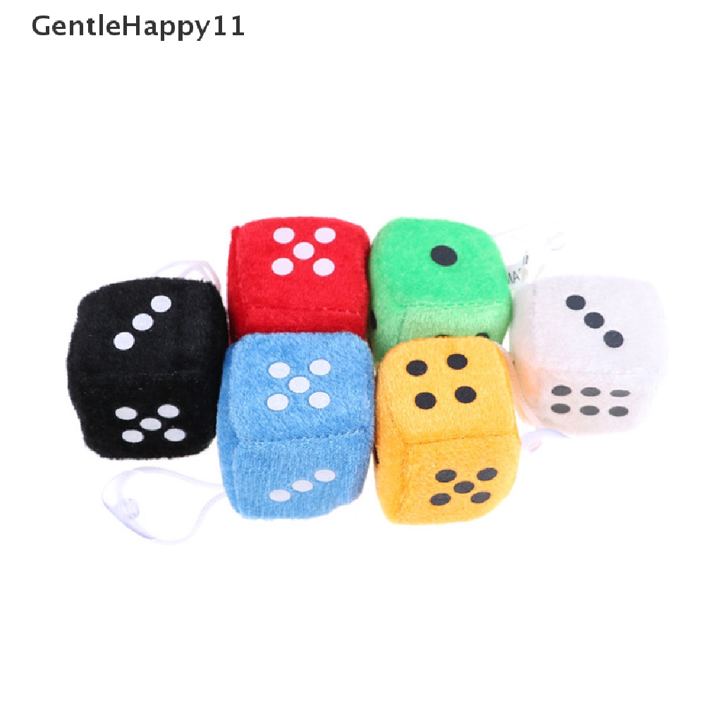 Gentlehappy 2 Pcs 4 cm Plush Dadu Kain Boneka Bantal Liontin Permainan Anak Alat Peraga Mainan Hadiah