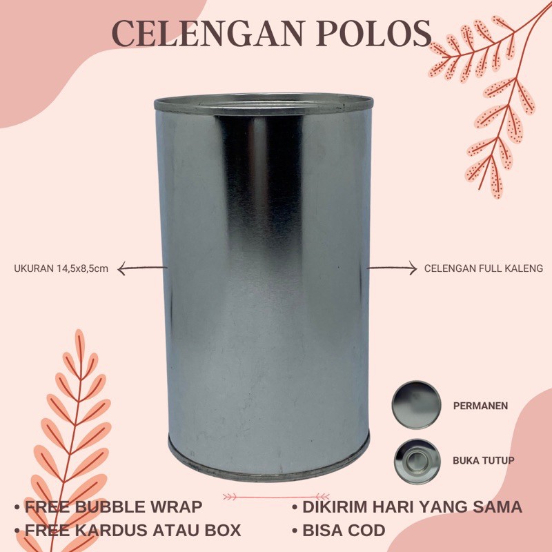 Promo Diskon!! Celengan Kaleng Polos Buka Tutup &amp; Permanen